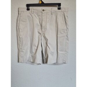 Polo Ralph Lauren Shorts Mens 32 Stretch Classic Fit Flat Front Beige Preppy